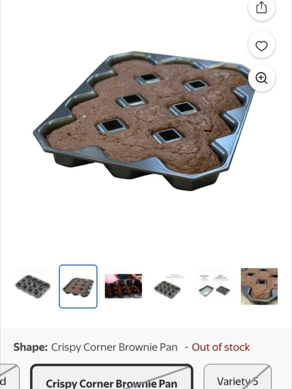Crispy Corner Brownie Pan - Black